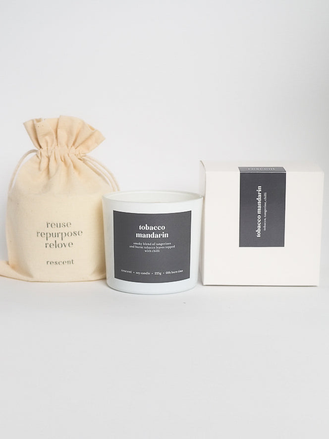 Soy Candle Tobacco Mandarin │ Tobacco, Tangerine, Chilli