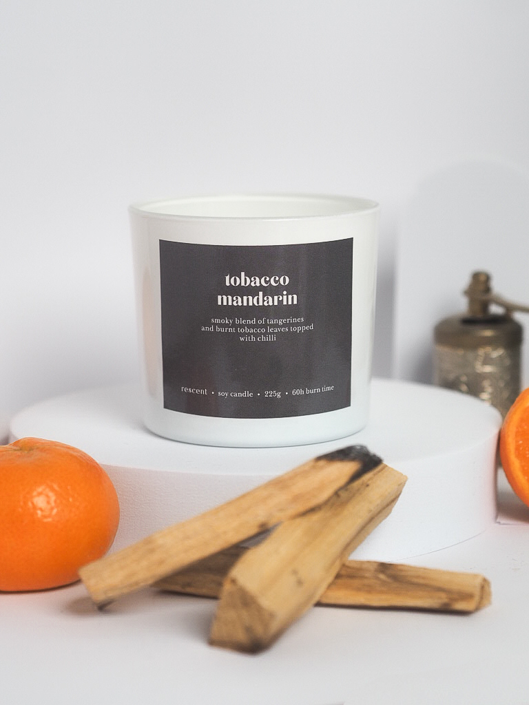 Soy Candle Tobacco Mandarin │ Tobacco, Tangerine, Chilli