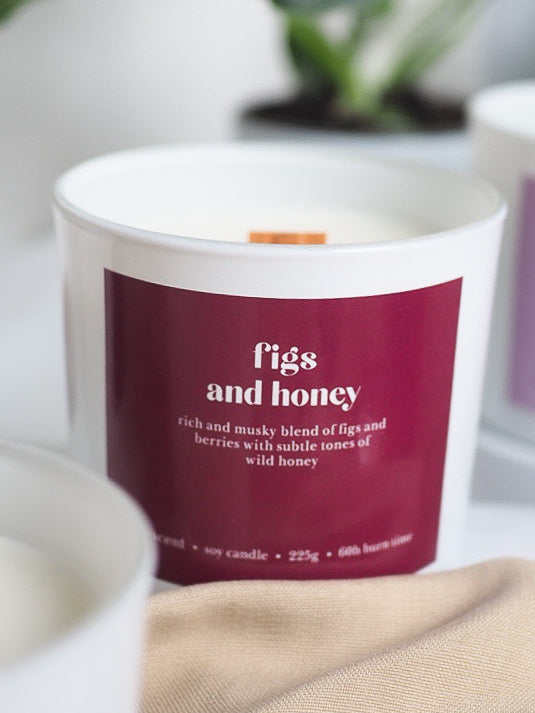 Soy Candle Figs &amp; Honey │ Figs, Berries, Wild Honey