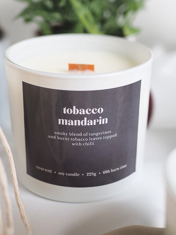 Soy Candle Tobacco Mandarin │ Tobacco, Tangerine, Chilli