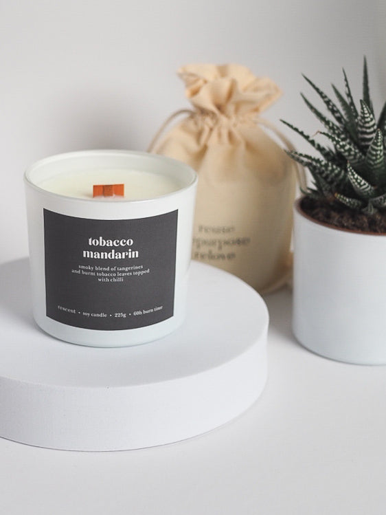 Soy Candle Tobacco Mandarin │ Tobacco, Tangerine, Chilli