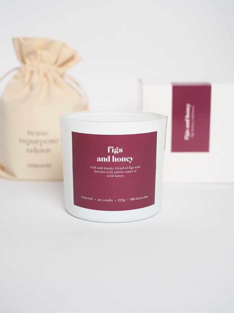 Soy Candle Figs &amp; Honey │ Figs, Berries, Wild Honey