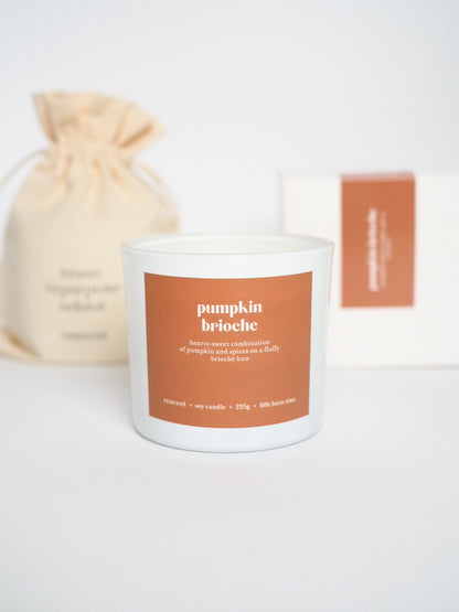 Soy Candle Pumpkin Brioche │ Pumpkin, Brown Sugar, Spices, Brioche