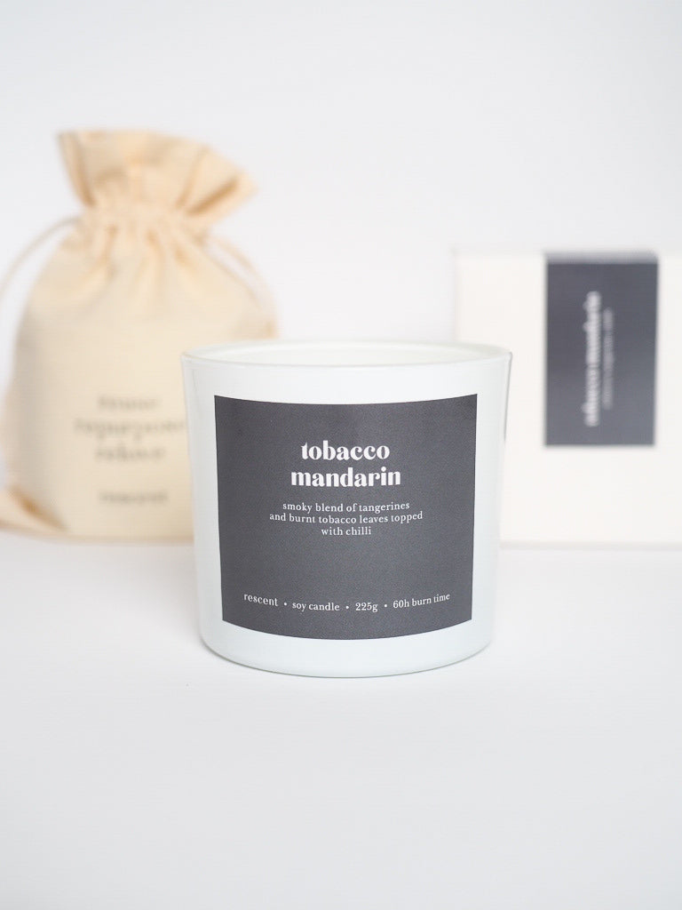 Soy Candle Tobacco Mandarin │ Tobacco, Tangerine, Chilli